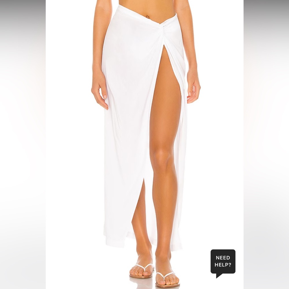 LSpace White Cover Up Sarong Skirt